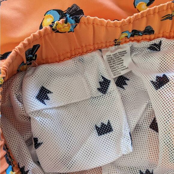 Crown & Ivy Orange Tucan Swim Trunks Mens Small - Picture 4 of 5
